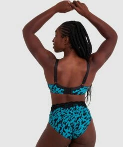 Sapphire Full Cup Bra - Animal Print/ Black -BRAS N THINGS Sales sapphire full coverage underwire bra print animal 00015738 21