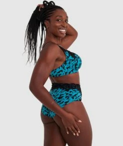 Sapphire Full Cup Bra - Animal Print/ Black -BRAS N THINGS Sales sapphire full coverage underwire bra print animal 00015738 22