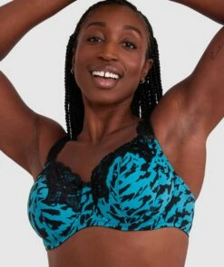 Sapphire Full Cup Bra - Animal Print/ Black