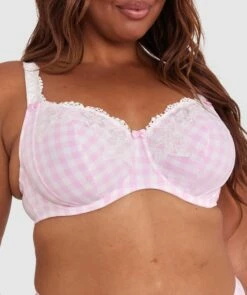 Sapphire Full Coverage Underwire Bra - Print Check -BRAS N THINGS Sales sapphire full coverage underwire bra print check 00015755 11