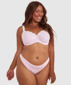 Sapphire Full Coverage Underwire Bra - Print Check -BRAS N THINGS Sales sapphire full coverage underwire bra print check 00015755 9