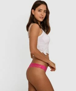 Smooth Comfort Lace V String - Fuchsia Pink 9 Smooth Comfort Lace V String - Fuchsia Pink -BRAS N THINGS Sales smooth comfort lace v string fuchsia pink 00498822 4