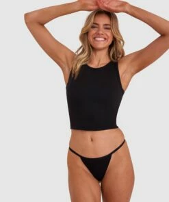 Smooth Comfort Mini V Knicker - Black -BRAS N THINGS Sales smooth comfort mini v knicker black 01013302 10