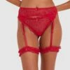 Stolen Hearts Suspender - Red -BRAS N THINGS Sales stolen hearts suspender red 01481001