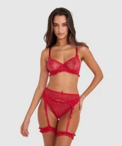 Stolen Hearts Suspender - Red -BRAS N THINGS Sales stolen hearts suspender red 01481001 4