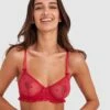 Stolen Hearts Underwire Bra - Red -BRAS N THINGS Sales stolen hearts underwire bra red 01480701
