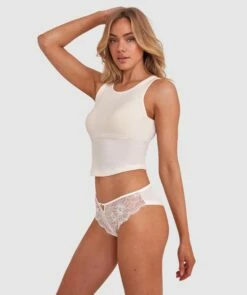 Tia Brazilian Knicker - Ivory -BRAS N THINGS Sales tia brazilian knicker ivory 00847702