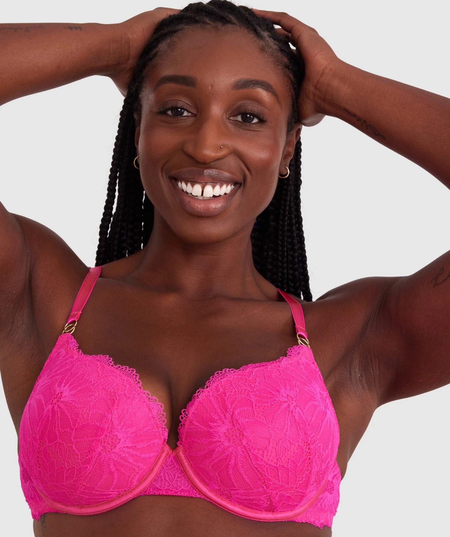 Tia Contour Plunge Bra - Pink 3 Tia Contour Plunge Bra - Pink