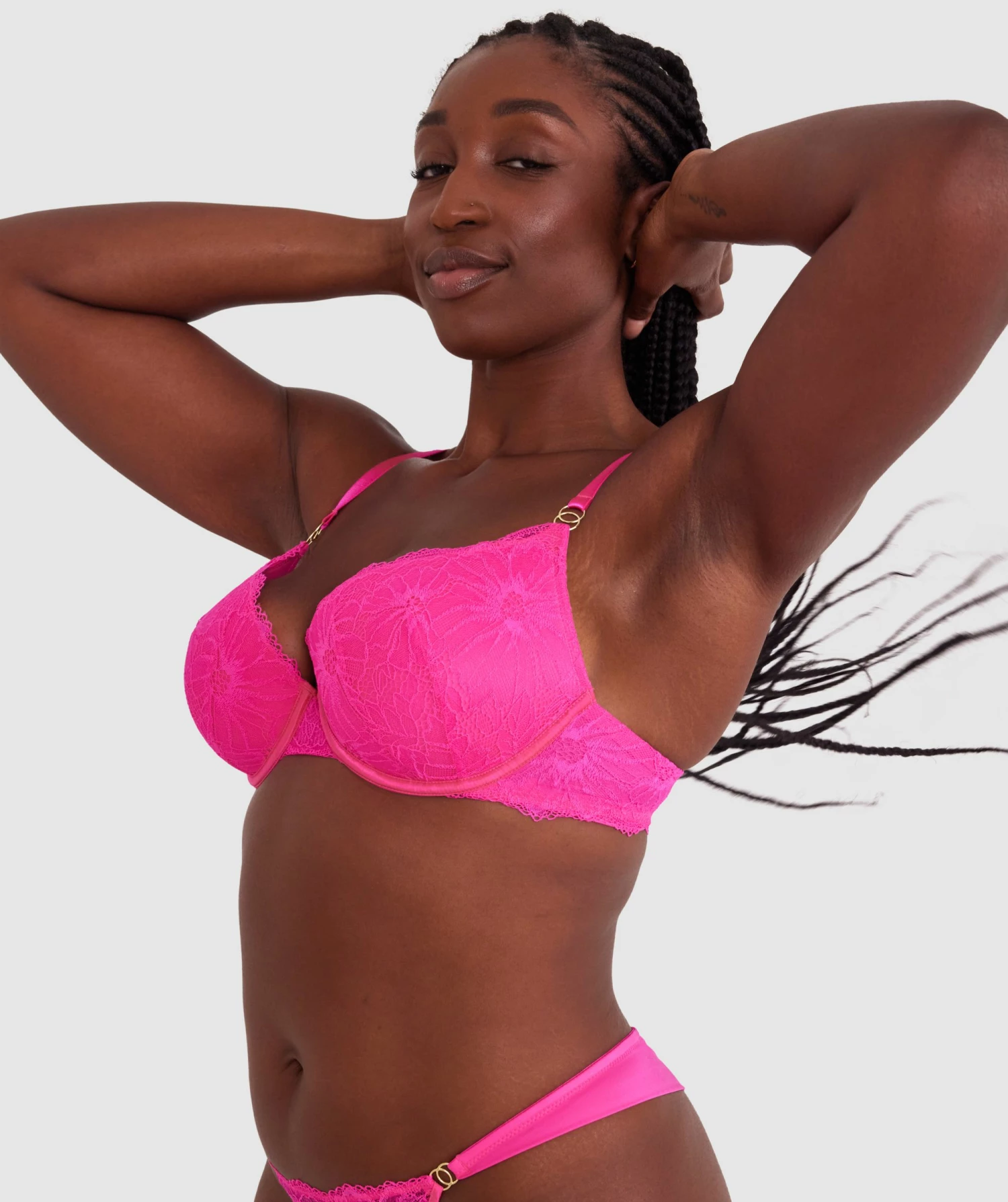 Tia Contour Plunge Bra - Pink 4 Tia Contour Plunge Bra - Pink - Image 2