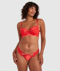 Vamp Don't You Dare Brazilian Knicker - Red 10 Vamp Don't You Dare Brazilian Knicker - Red -BRAS N THINGS Sales vamp don t you dare brazilian knicker red 01454901 2