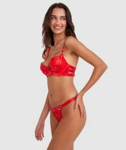 Vamp Don't You Dare Crotchless Knicker - Red -BRAS N THINGS Sales vamp don t you dare crotchless knicker red 01486101 2