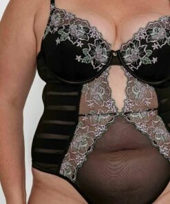 Vamp Glow Getter Push Up Half Cup Bodysuit - Black 9 Vamp Glow Getter Push Up Half Cup Bodysuit - Black -BRAS N THINGS Sales vamp glow getter push up half cup bodysuit black 01400101 12