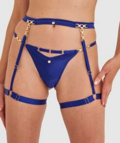 Vamp Guilty Pleasure Suspender - Navy