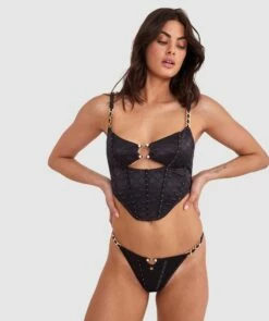 Vamp Miami Heat Tanga - Black -BRAS N THINGS Sales vamp miami heat tanga black 01438902 4