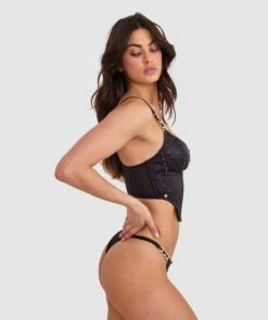 Vamp Miami Heat Tanga - Black -BRAS N THINGS Sales vamp miami heat tanga black 01438902 7