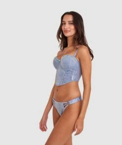Vamp One More Time Mini V - Blue Denim -BRAS N THINGS Sales vamp one more time mini v blue denim 01457601 2