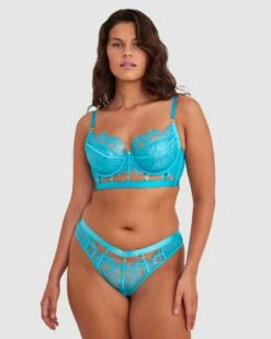 Vamp Sea Vixen High Waist Brazilian Knicker - Teal -BRAS N THINGS Sales vamp sea vixen high waist brazilian knicker teal 01458901 9