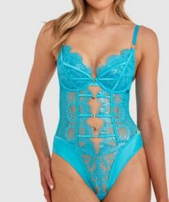 Vamp Sea Vixen Push Up Bodysuit - Teal 10 Vamp Sea Vixen Push Up Bodysuit - Teal -BRAS N THINGS Sales vamp sea vixen push up bodysuit teal 01459001 27
