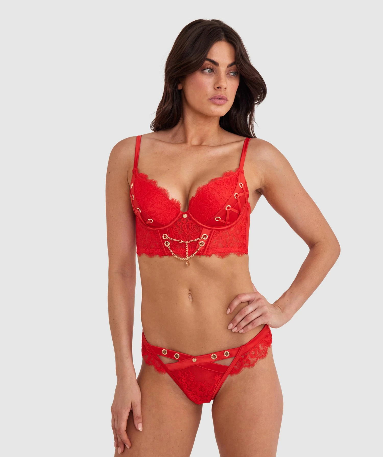 Vamp She's A Vamp Brazilian Knicker - Red 7 Vamp She's A Vamp Brazilian Knicker - Red - Image 5