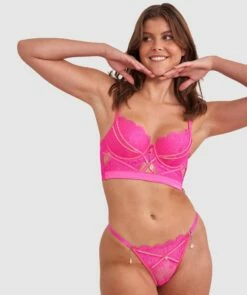 Vamp Showthang Double Push Up Bra - Fuchsia Pink
