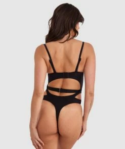 Vamp Swim Buckle Up Baby Contour One Piece - Black