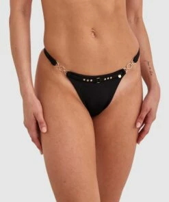 Vamp Swim Buckle Up Baby V String - Black