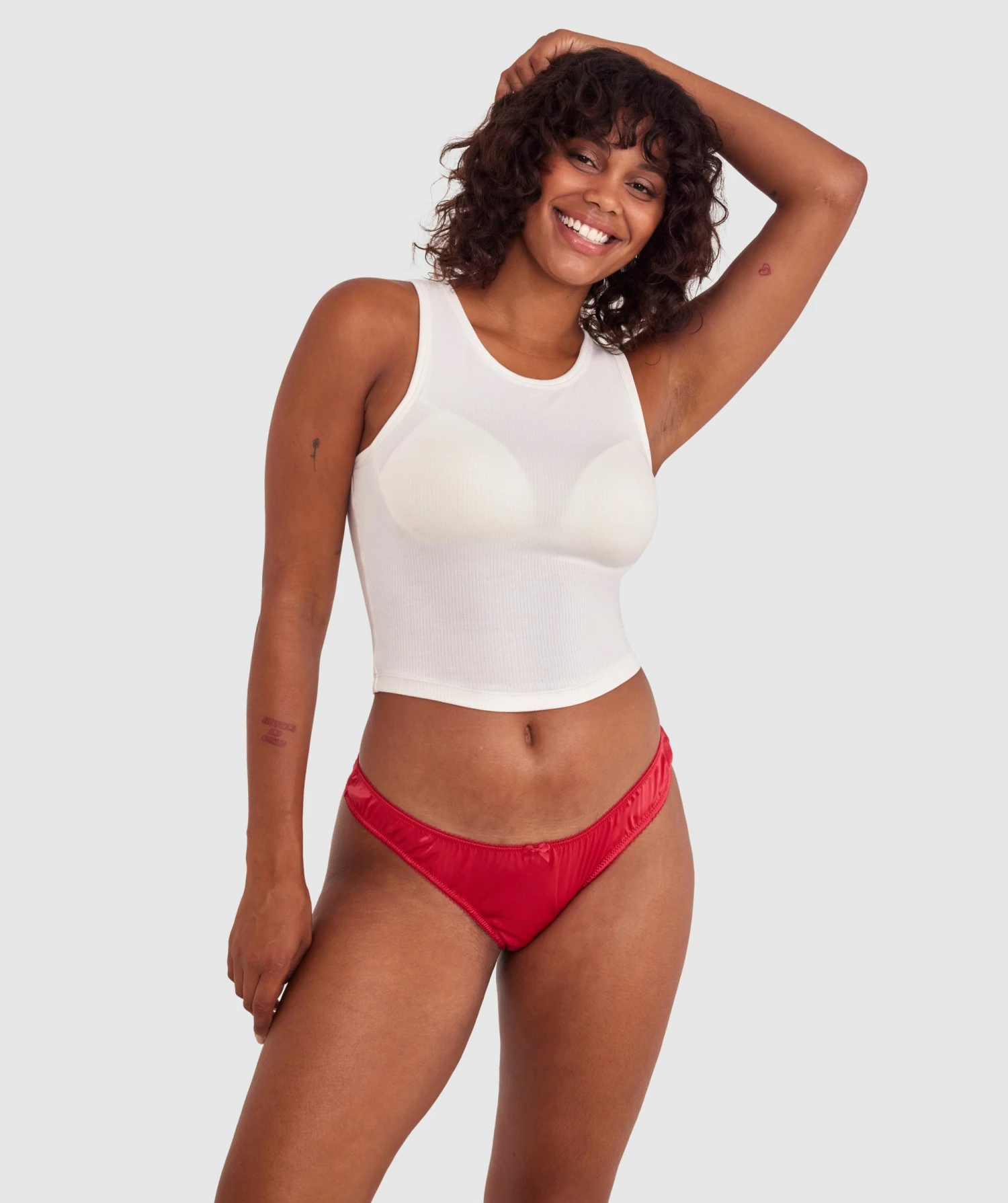 Vivienne High Leg V String - Red 4 Vivienne High Leg V String - Red - Image 2