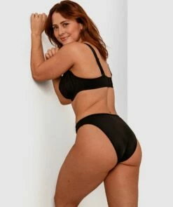 Ysabel High Cut Brazilian Knicker - Black -BRAS N THINGS Sales ysabel high cut brazilian knicker black 01351401 1