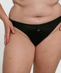Ysabel High Cut Brazilian Knicker - Black