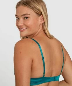 Zuri Push Up Plunge Bra - Teal -BRAS N THINGS Sales zuri push up plunge bra teal 01413302 11
