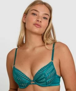 Front Page -BRAS N THINGS Sales zuri push up plunge bra teal 01413302 14